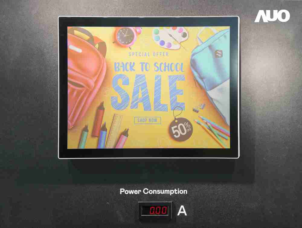 壹号平台展示胆固醇液晶超低耗能户外全彩显示器，，，，ChLC（胆固醇液晶）以双稳态技术使静态显示零功耗，，，，具省电、、高彩度、、、、环保的特性，，还整合软硬件系统解决方案，，，，可透过单一云端平台管理